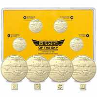 Heroes of the Sky Centenary of Royal Australian Air Force - 2021 $1 Four Coin Mintmark and Privy Mark Set