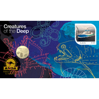 Creatures of the Deep 2023 $1 *Envelope Privy Mark* RAM PNC - Brisbane 2023 (ANDA)