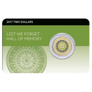 Lest We Forget: Hall of Memory 2017 $2 Coin Pack (First Edition) (Downies)