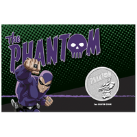 The Phantom 2022 1oz Silver Coin in Card