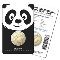 Mob of Roos $1 2019 - Beijing Panda Privy Unc Coin Card (Beijing International Coin Exposition 2019)